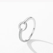 Female S925 Silver Ring Geometric Design Ring Ornament – Gifts for Her — 2