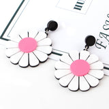 Sun Flower Daisy Flower Big Earrings Women – Gifts for Her — 2