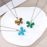 Natural Stone Crystal Small Butterfly Alloy – Jewelry Gift Ideas — 4