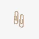 Mini Paperclip Stud Earrings With Diamonds – Small Gift Ideas — 3