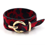 Ladies Leopard Print Leather Wide Bracelet – Jewelry Gift Ideas — 10