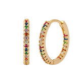 Circle Female Earrings Ear Clip Multicolor Zircon – Gifts for Her — 3
