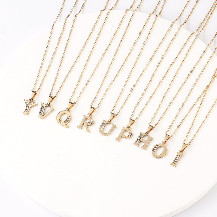 Diamond Necklace With English Letters – Jewelry Gift Ideas — 1