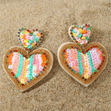 Fashion Valentine's Day Bead Doppel Herz Earrings – Stylish Gifts — 3