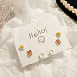 Sterling Silver Needle Stud Earrings Women's Set Small – Gifts for Her — 14