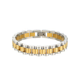 Fashion Stainless Steel Two-tone Strap Bracelet Light – Stylish Gifts — 4