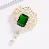 Fashion Emerald Zircon Brooch Elegant Style – Stylish Gifts — 4