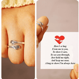 S925 Sterling Silver Hug Ring For Women Simple Fashion – Stylish Gifts — 4