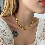 Titanium Steel Sweater Necklace Thick Female – Jewelry Gift Ideas — 2