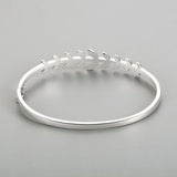 S925 Silver Bracelet Female Leaf Oval Bracelet – Jewelry Gift Ideas — 4