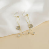 Elegant Butterfly Earrings Long Slimming Flower – Useful Gifts — 2