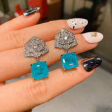 Paraiba Ring Necklace Stud Earrings Jewelry Set – Jewelry Gift Ideas — 4