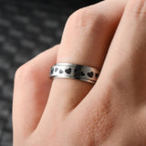 Heart-shaped Rotatable Titanium Steel Ring For Men – Gifts for Him — 4