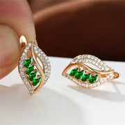 Ins Leaf-shaped Rhinestones Earrings Fashion Unique – Stylish Gifts — 4