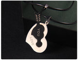 Cute Heart Couple Necklace With One Arrow LOVEYOU – Jewelry Gift Ideas — 8