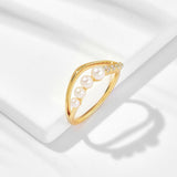 Natural Freshwater Pearl Double Layer Ring – Birthday Gifts — 4