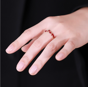 Pigeon Blood Ruby Ring Female 18K Gold Treasure – Gifts for Her — 3