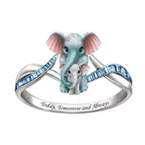 Elephant Mother Ring Women's Diamond Ring – Gifts for Her — 2