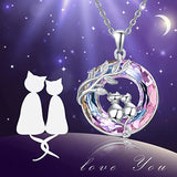 Fashion Purple Crystal Cat Necklace For Women – Jewelry Gift Ideas — 3