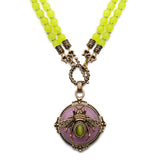 Vintage Natural Agate Chartreuse Beaded Necklace – Jewelry Gift Ideas — 7