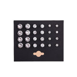 Round Six-claw Crystal Zircon Card Pack 12 Pairs – Practical Gifts — 11