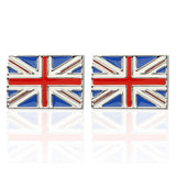 Blue Red And White Rice Word British Flag Cufflinks – Small Gift Ideas — 2