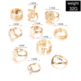 Diamond-shaped 10-piece ring – Birthday Gifts — 3