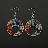 Hand Wrapped Curved Natural Gravel Colorful Earrings – Stylish Gifts — 2
