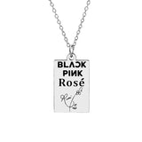 KPOP Jisoo Lisa Jennie Rose Signature ID Pendant – Jewelry Gift Ideas — 4