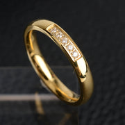 Titanium Steel Crystal Zircon Ring Stainless – Small Gift Ideas — 1