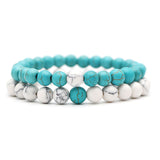Turquoise Natural Stone Yoga Couple Set Bracelet – Jewelry Gift Ideas — 15