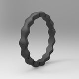 Wave pattern 3mm silicone ring – Everyday Gifts — 5