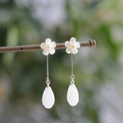 White Magnolia Flower Earrings Female Hanfu – Stylish Gifts — 3