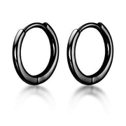 Black Geometric Pendant Stainless Steel Earrings – Jewelry Gift Ideas — 15