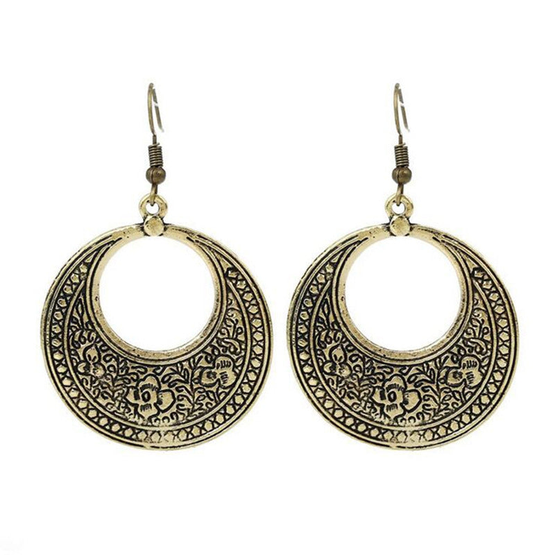 Vintage circle beach earrings – Outdoor Gifts — 1