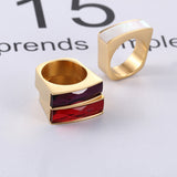 European and American Stainless Steel Gold Ring – Birthday Gifts — 3