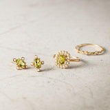 Baguette Peridot Silver Ring Natural Freshwater Pearl – Gift Ideas — 5