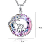 Fashion Purple Crystal Cat Necklace For Women – Jewelry Gift Ideas — 4
