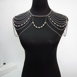 White K Pearl Necklace Exaggerated Shoulder Chain – Jewelry Gift Ideas — 4