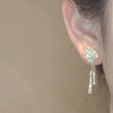 Women's Fashion Tassel Long Camellia Earrings – Stylish Gifts — 4