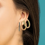Circle Female Earrings Ear Clip Multicolor Zircon – Gifts for Her — 1