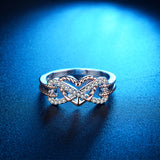 Fashion Heart-shaped Two-tone Rose Gold Ring – Stylish Gifts — 5