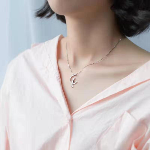 Artistic Cat Moon Pendant Simple Cute Clavicle – Jewelry Gift Ideas — 1