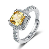 Ring Female Square Zirconium Diamond Wide Surface – Gifts for Her — 4