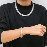 Men's Bar Cuban Necklace Hiphop Copper Set Zircon – Jewelry Gift Ideas — 3