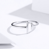 Parallel line ring S925 white gold plated ring – Everyday Gifts — 3