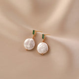 French Vintage Pearl Earrings Baroque Irregular – Surprise Gifts — 9