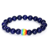 Rainbow Bead Bracelet Pride Natural Stone Strand – Jewelry Gift Ideas — 5