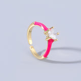 European And American Copper Micro-set Rhinestone Star – Gifts for Her — 9