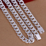 Fashion 10MM Square Button Side Necklace – Jewelry Gift Ideas — 4